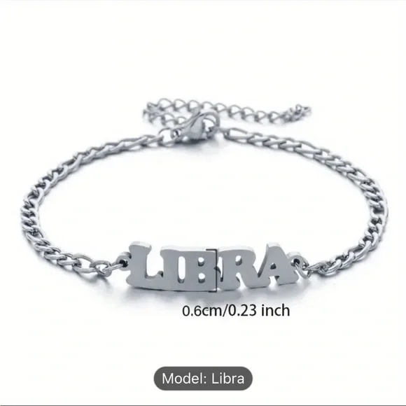 Trendy Horoscope zodiac letter bracelets One of each unisex. Stainless steel. - Picture 6 of 10